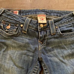 Juniors True Religion Outlet dark colored, straight legged jeans - Size 26 - $22
